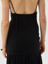 cross back rib insert dress