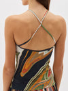 knot detail printed dress
