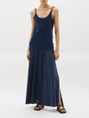 scoop rib contrast tank dress