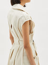 oversized sleeveless trench