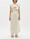 oversized sleeveless trench