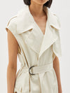 oversized sleeveless trench