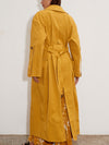 twill oversized trench