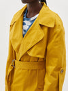 twill oversized trench