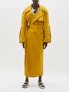 twill oversized trench