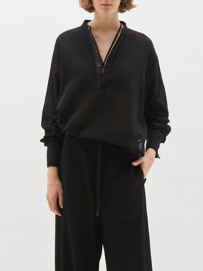 gauze popover shirt