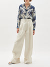 printed voile oversized shirt