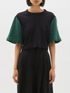 contrast mid length t.shirt
