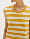 striped slim muscle tank