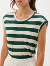 striped slim muscle tank