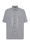 contrast pocket poplin shirt