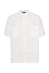 short sleeve linen utility shirt