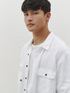 short sleeve linen utility shirt