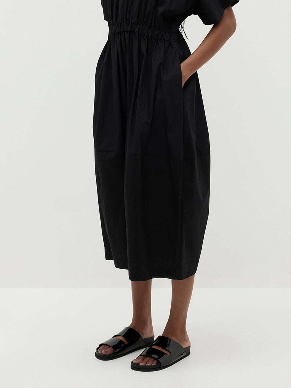 double strap slip on sandal