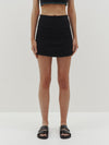 rib mini skirt