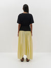 rounded slouch silk skirt