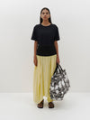 rounded slouch silk skirt