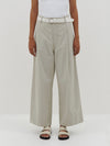 relaxed pleat front pant