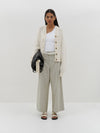 relaxed pleat front pant