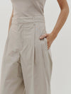 relaxed pleat front pant