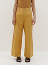 relaxed pleat front pant