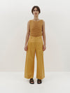 relaxed pleat front pant