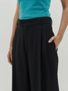 slouch pleated cropped pant