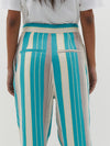 stripe pleated tailored pant