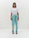 stripe pleated tailored pant