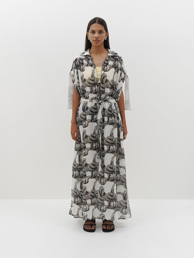 printed sleeveless dress
