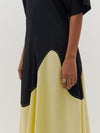 organic poplin roll sleeve dress