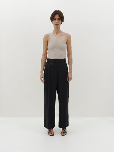 slim rib one shoulder tank
