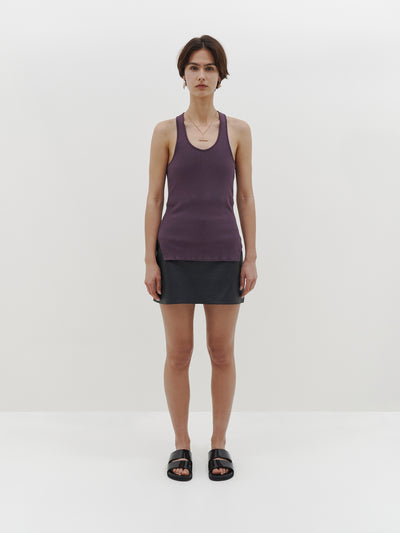 slim rib crossback tank