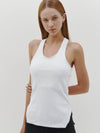slim rib crossback tank