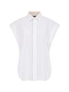 turnback sleeveless shirt