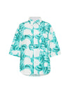 printed cotton short sleeve shirt