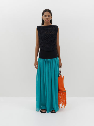 crochet knit vest