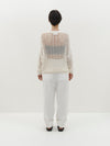 open mesh knit sweat