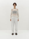 open mesh knit sweat