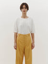 rib detail knit t.shirt