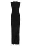 ribbed knit column dress