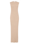 ribbed knit column dress