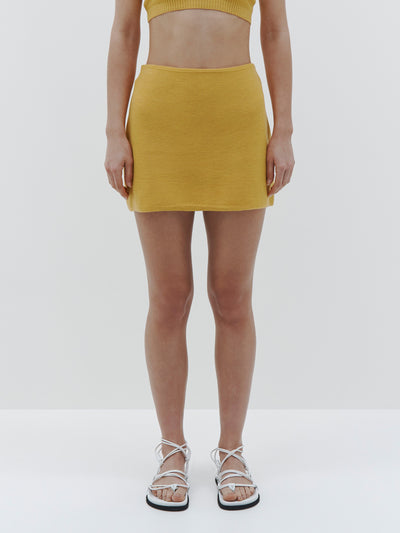 pique knitted skirt