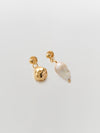 baroque and cast pearl earring