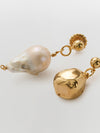 baroque and cast pearl earring