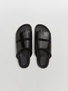 double strap slip on sandal