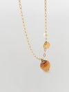 pigna drop pearl agate chain necklace