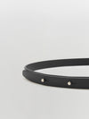 narrow twin leather belt