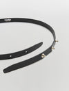 narrow twin leather belt