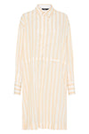 textured stripe shirt dress
